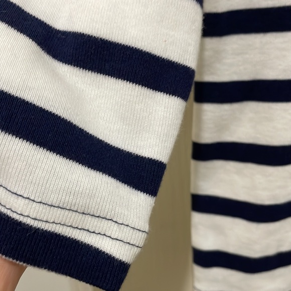 Zara navy white striped top (sz m) - Picture 3 of 7
